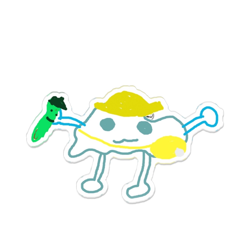 アクリルバッジ 地底人くん