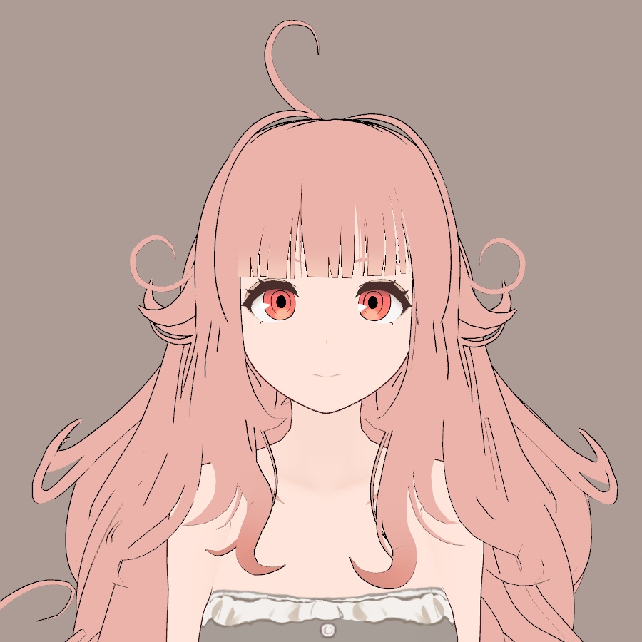 【VRoid】 Long hair