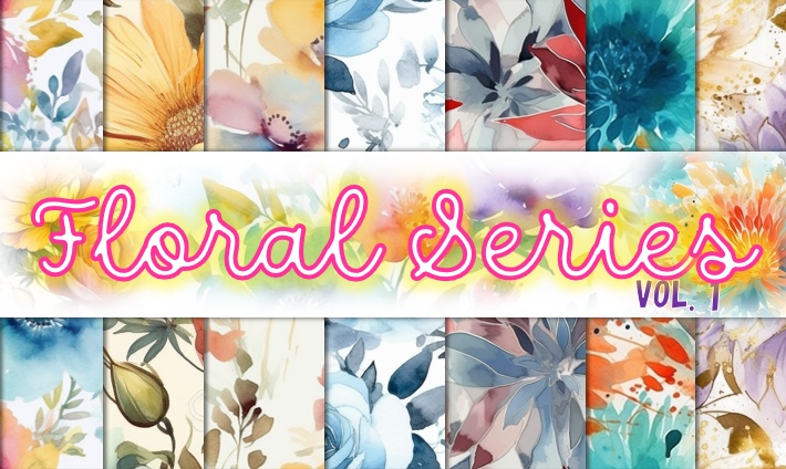 デジタルペーパー/イラスト素材 フローラルシリーズVOL.1
