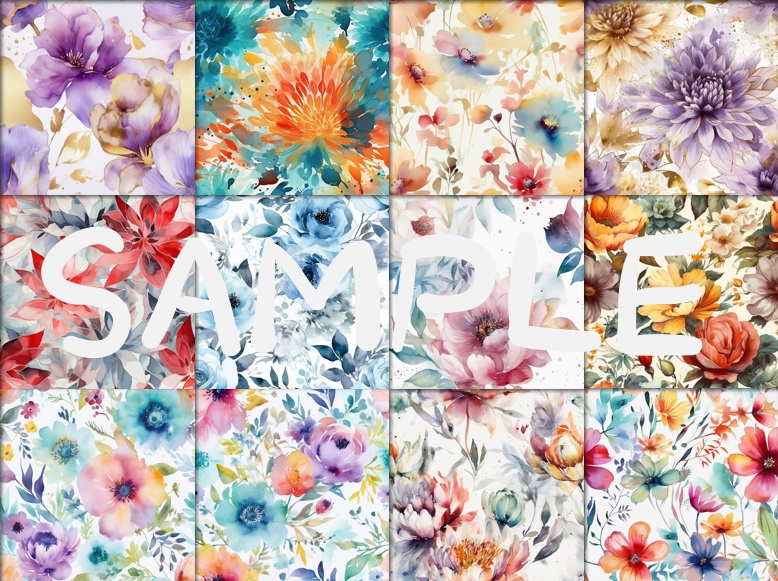 デジタルペーパー/イラスト素材 フローラルシリーズVOL.1