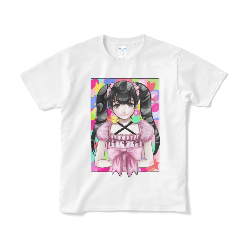 Tシャツ「ロリータ黒髪ツインテール」