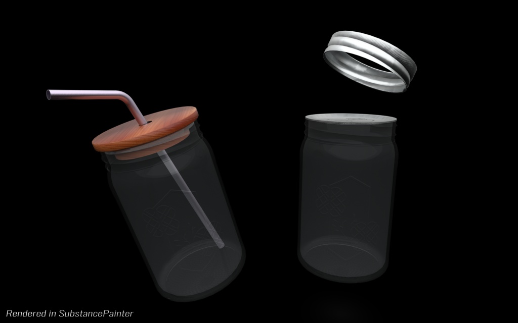 Screw-Top Jar with two lids