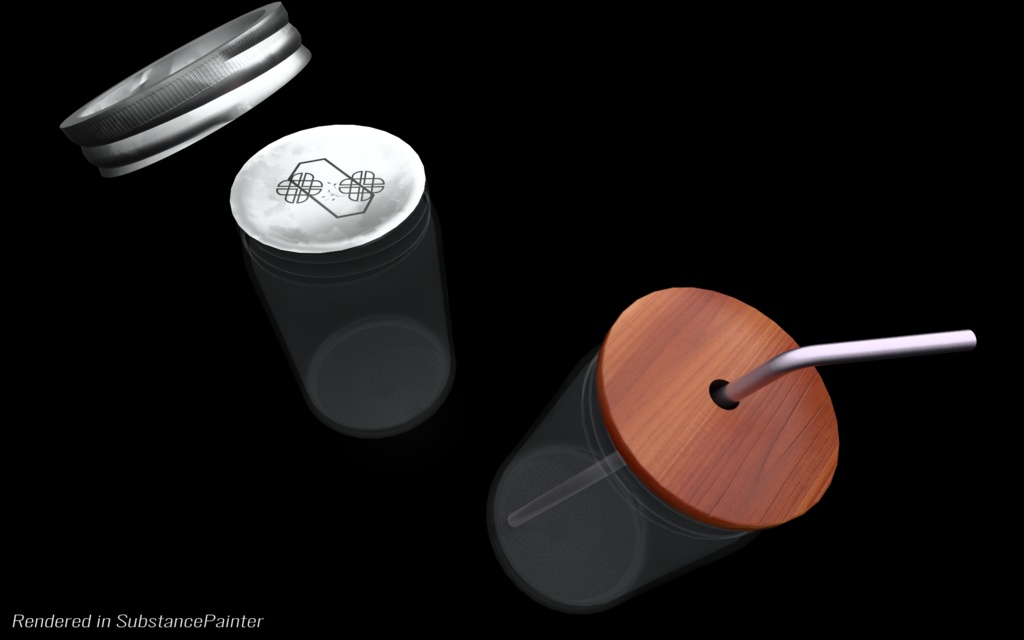 Screw-Top Jar with two lids