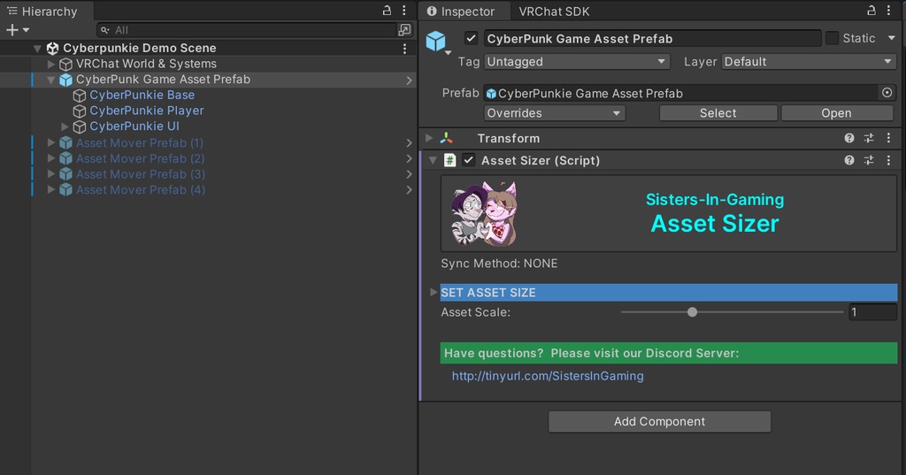 Cyberpunkie VRChat Persistent Idle Game Asset