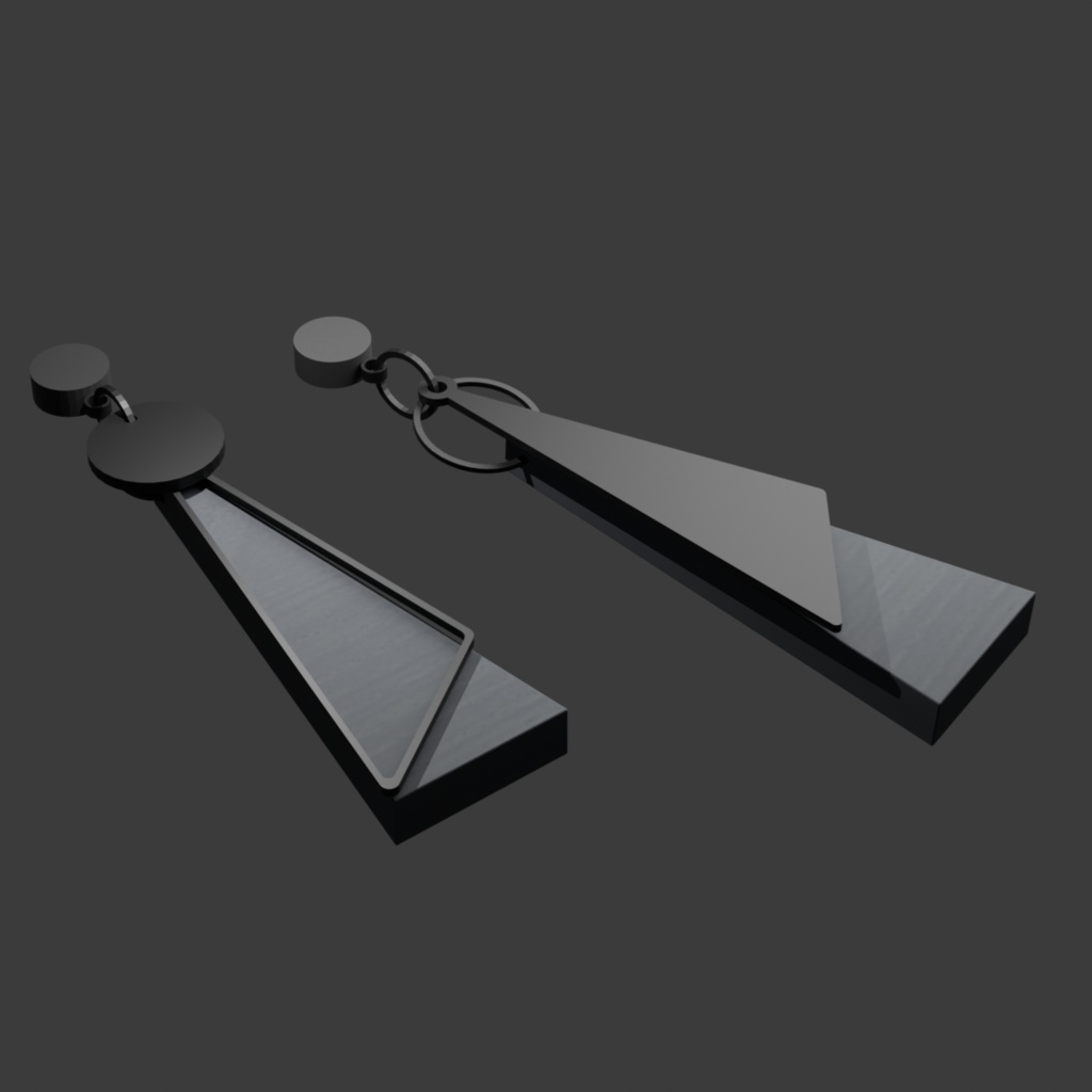 【MA対応】Minimalist Triangle Earrings