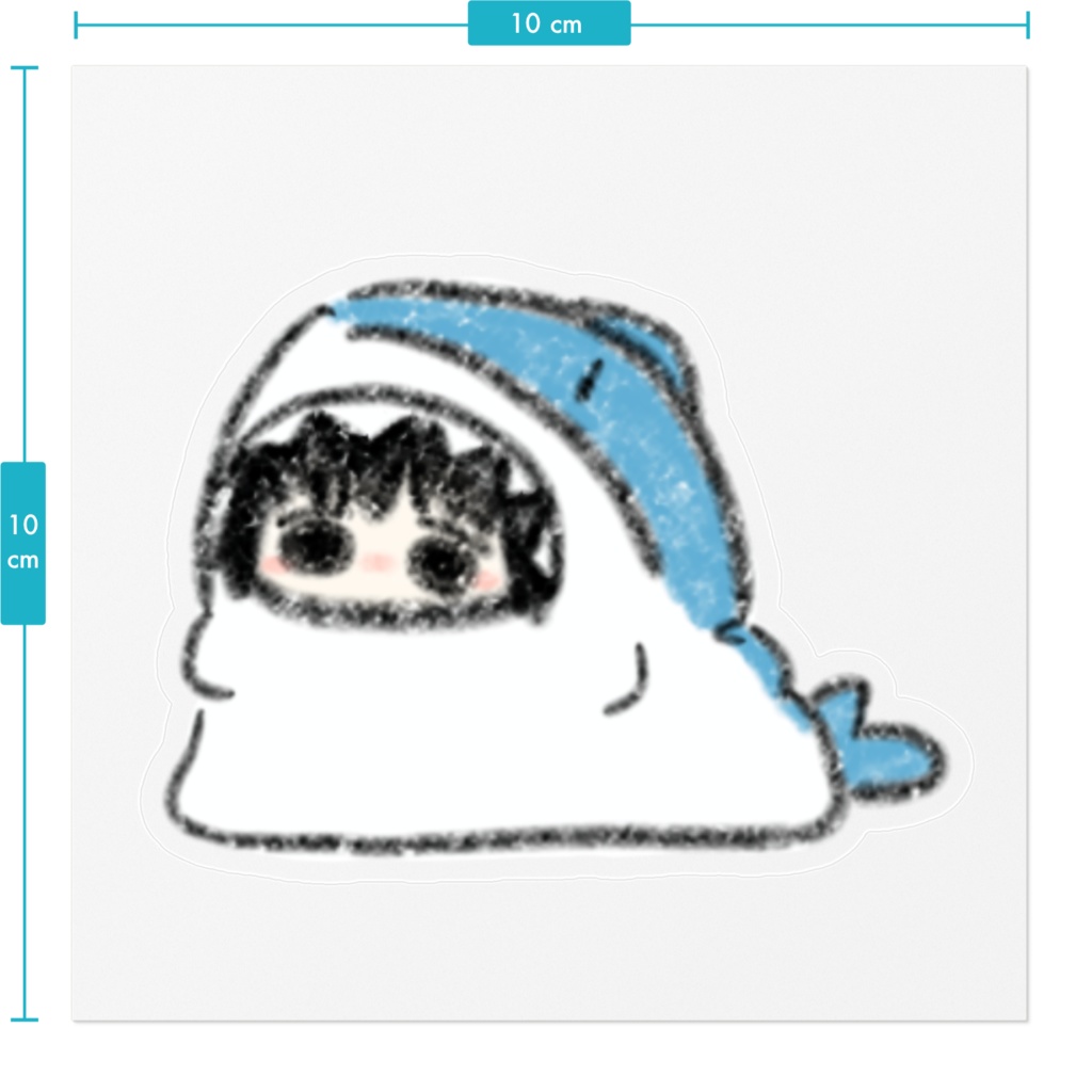 信者ステッカー さめさんver