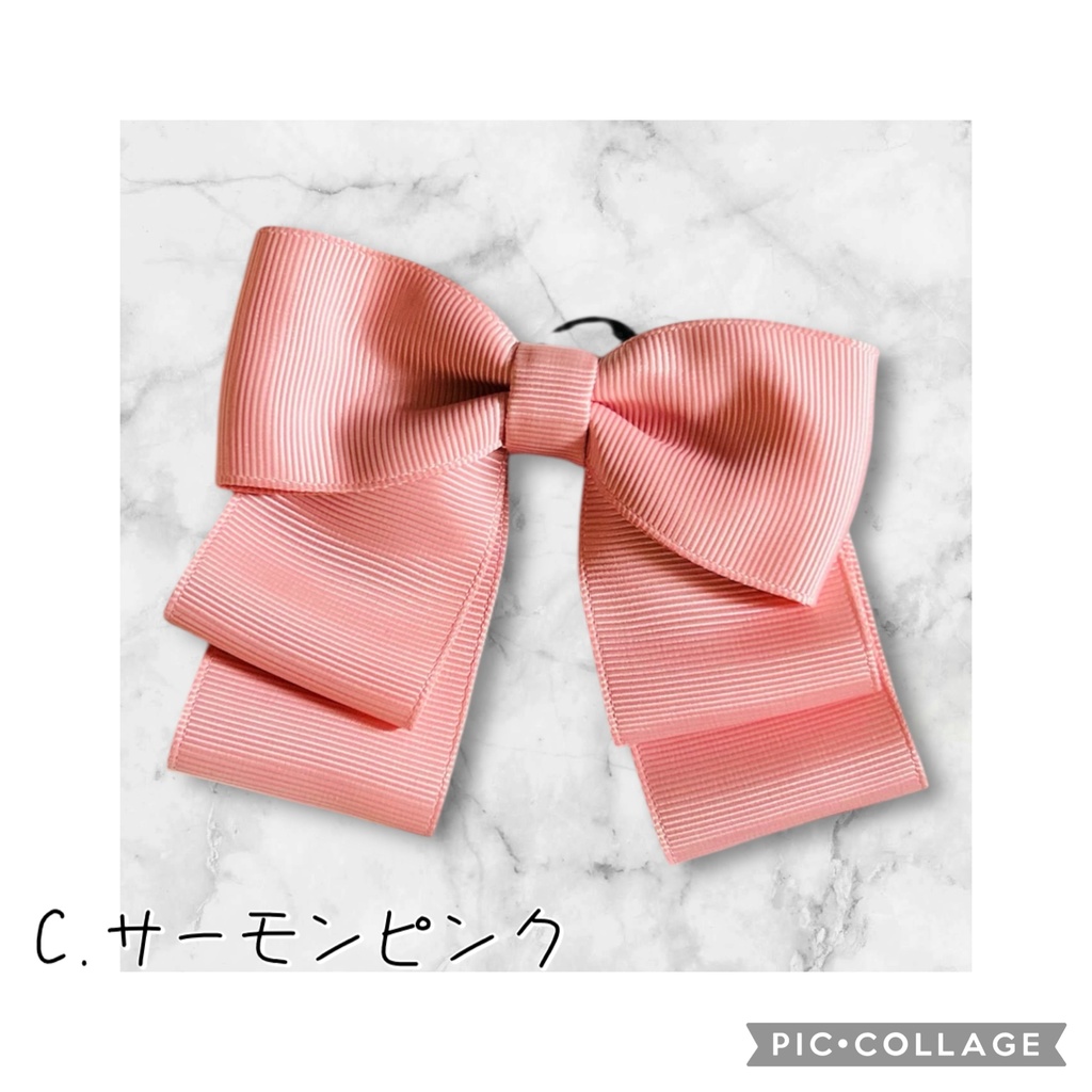 ヘアアクセサリー(ベージュ×モカ)くすみカラー