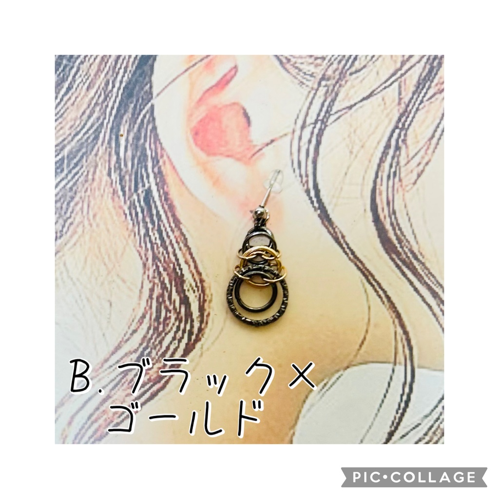 ステンレスピアス(チェインメイル)