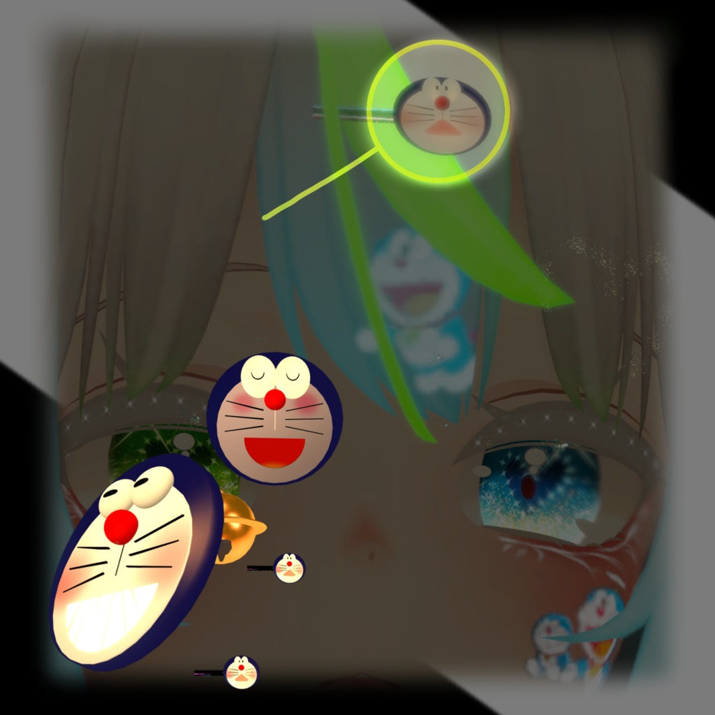 💚  DIY  : SET hairpin , face accessories Doraemon cute 💙