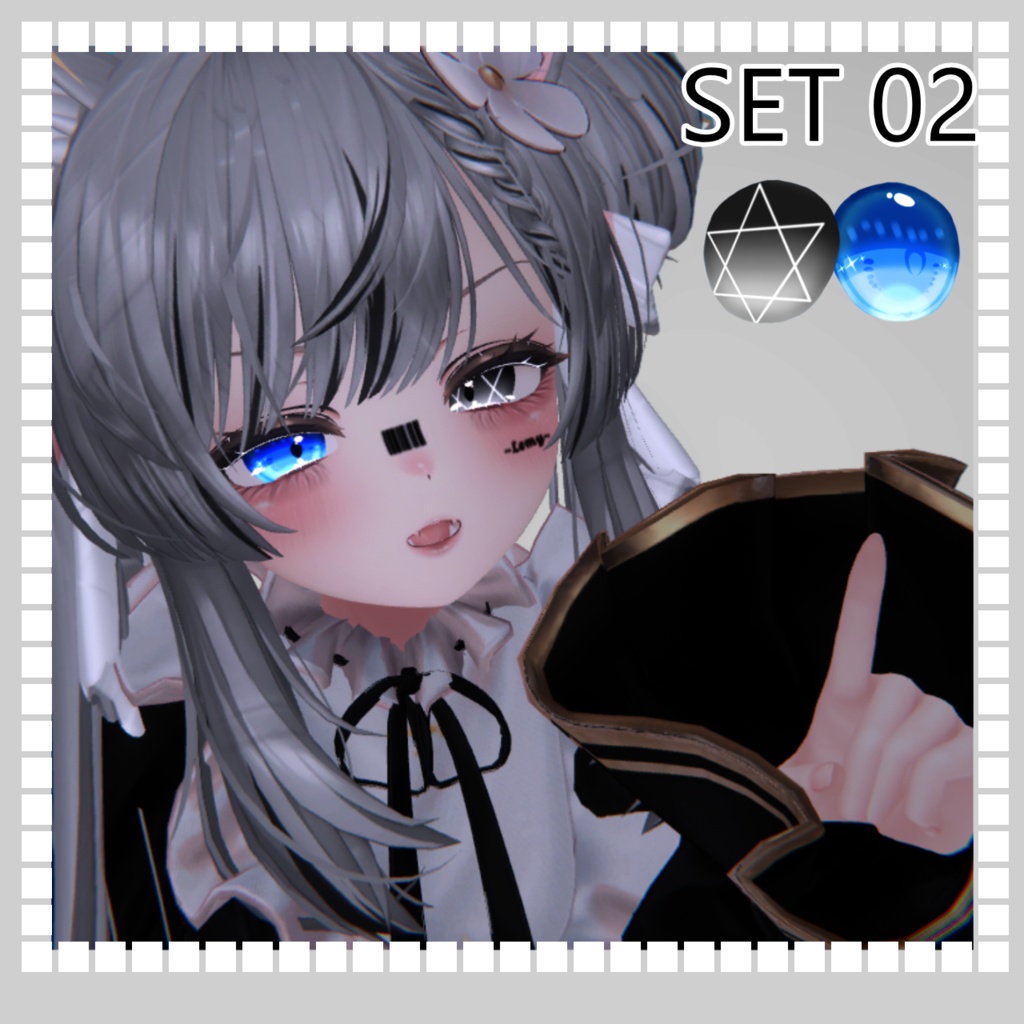 マヌカ - Manuka : eye set 01-02 - ⋆｡ﾟ ☁︎ Black Cat ☾ ﾟ｡⋆ - BOOTH