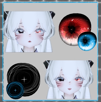 Sio / しお : eye set Sakura dark / black star