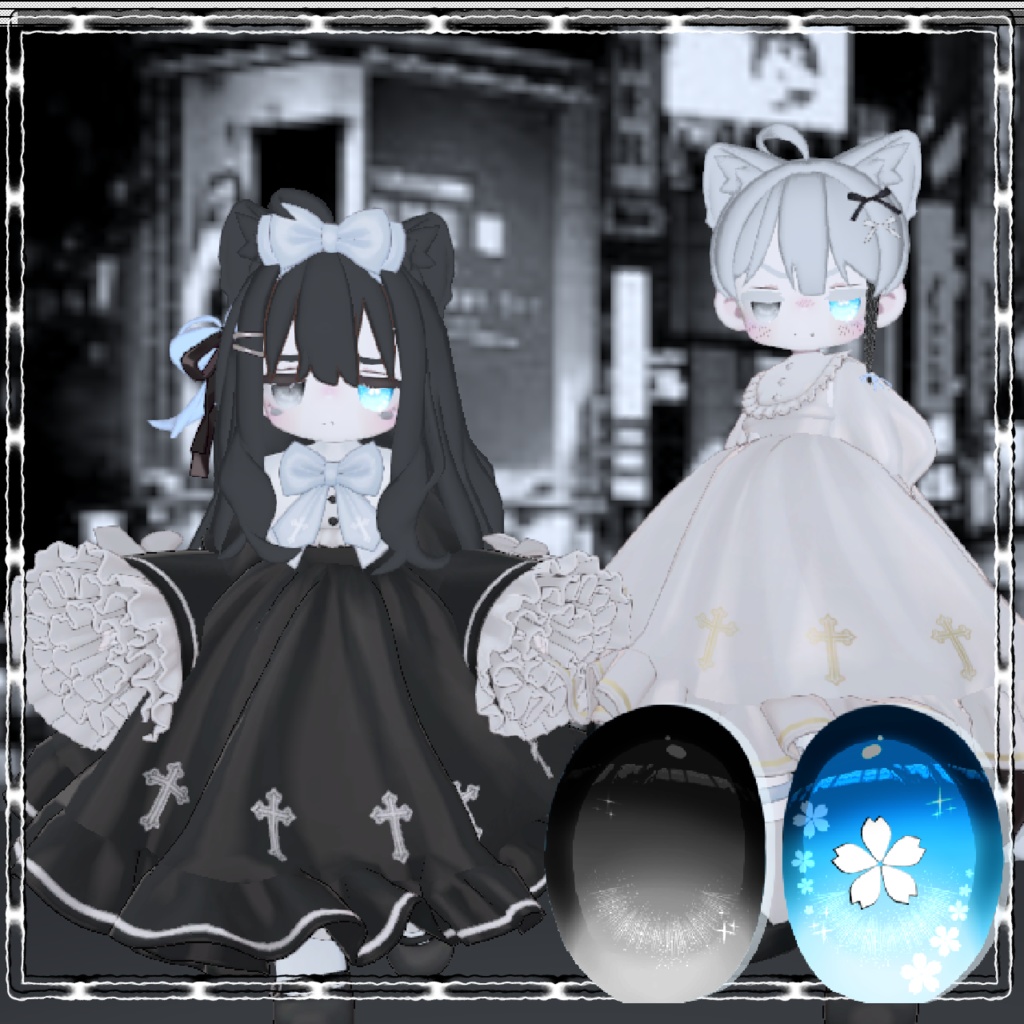 キプフェル Kipfel : ᴇʏᴇ sᴇᴛ sᴀᴋᴜʀᴀ / ʙʟᴀᴄᴋ sᴋʏ