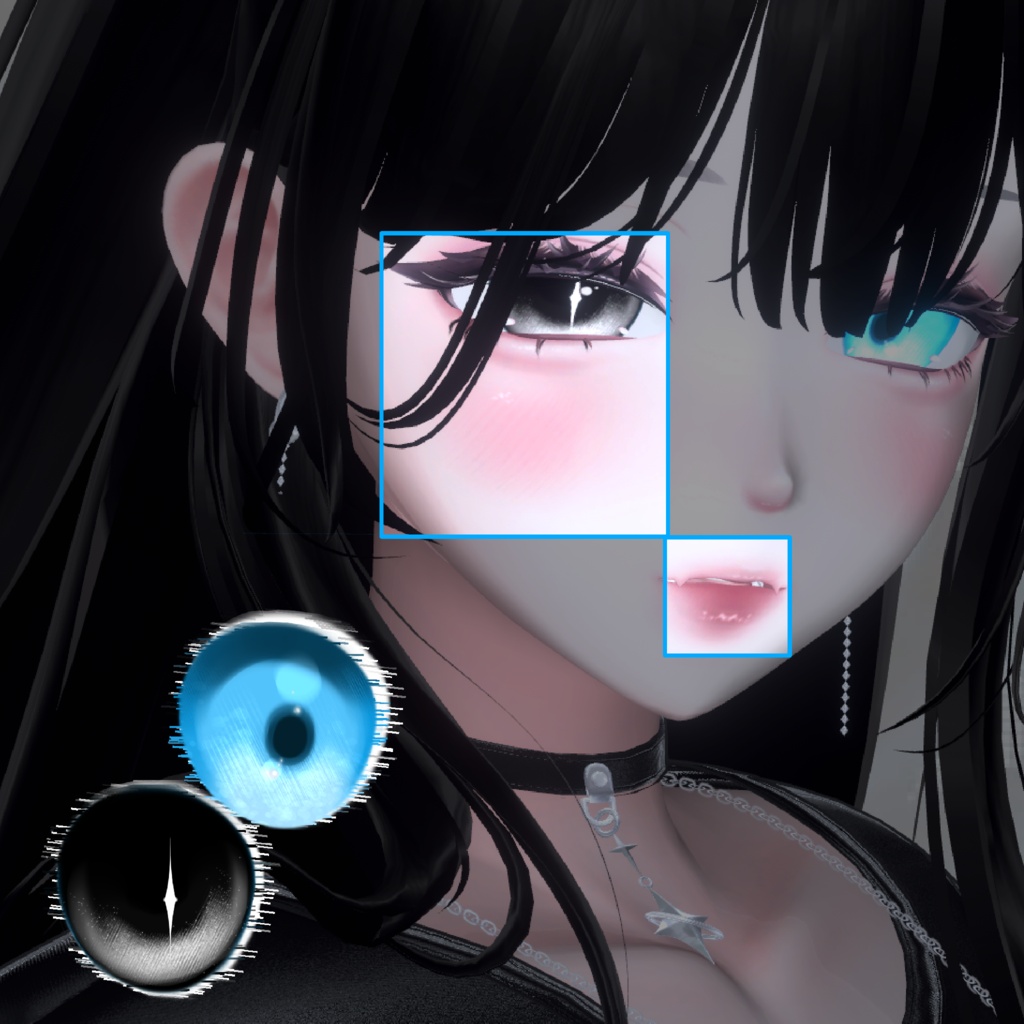 海咲-Misaki- : Eye set Cat - 01 And Make up Face