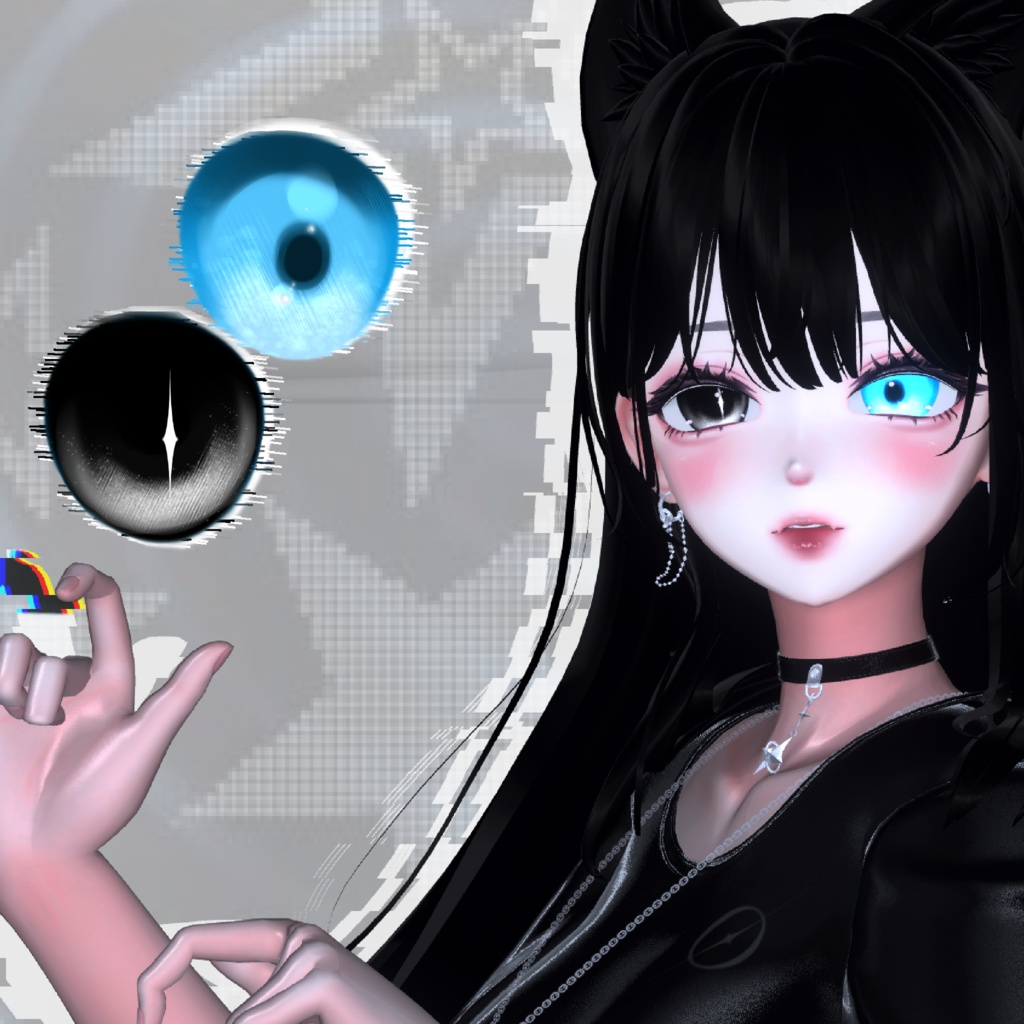 海咲-Misaki- : Eye set Cat - 01 And Make up Face