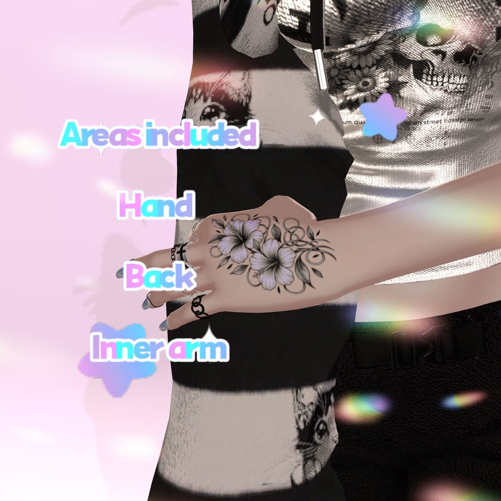 !!SALE!!- flower tattoo | shinano LIMITED TIME✨ グロウ・ハイビスカス タトゥー | シナノ ✨