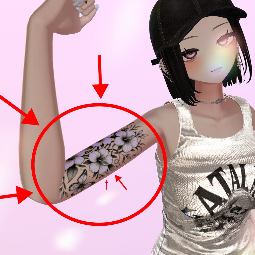 !!SALE!!- flower tattoo | shinano LIMITED TIME✨ グロウ・ハイビスカス タトゥー | シナノ ✨