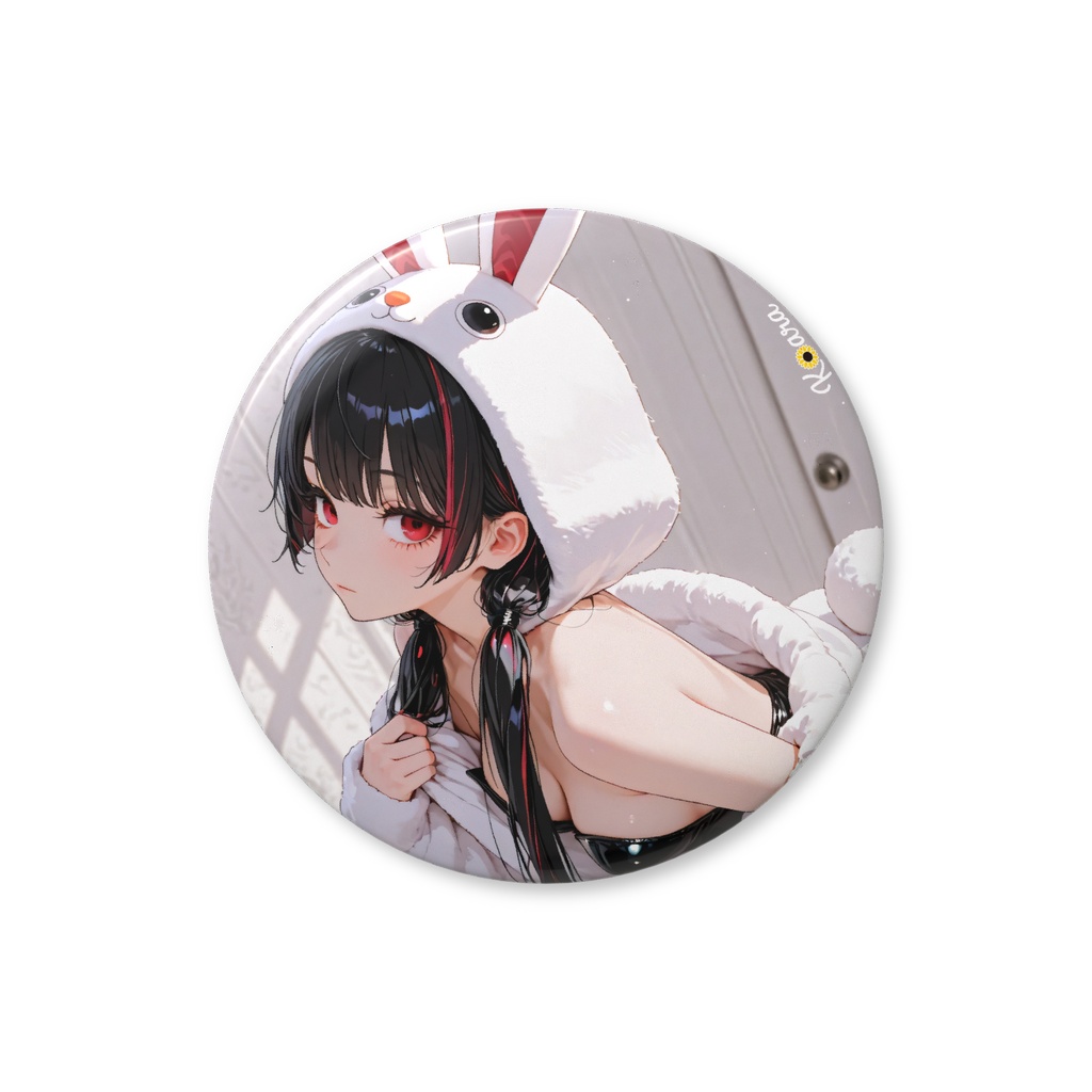 オリジナル缶バッジ 56mm きぐるみバニー