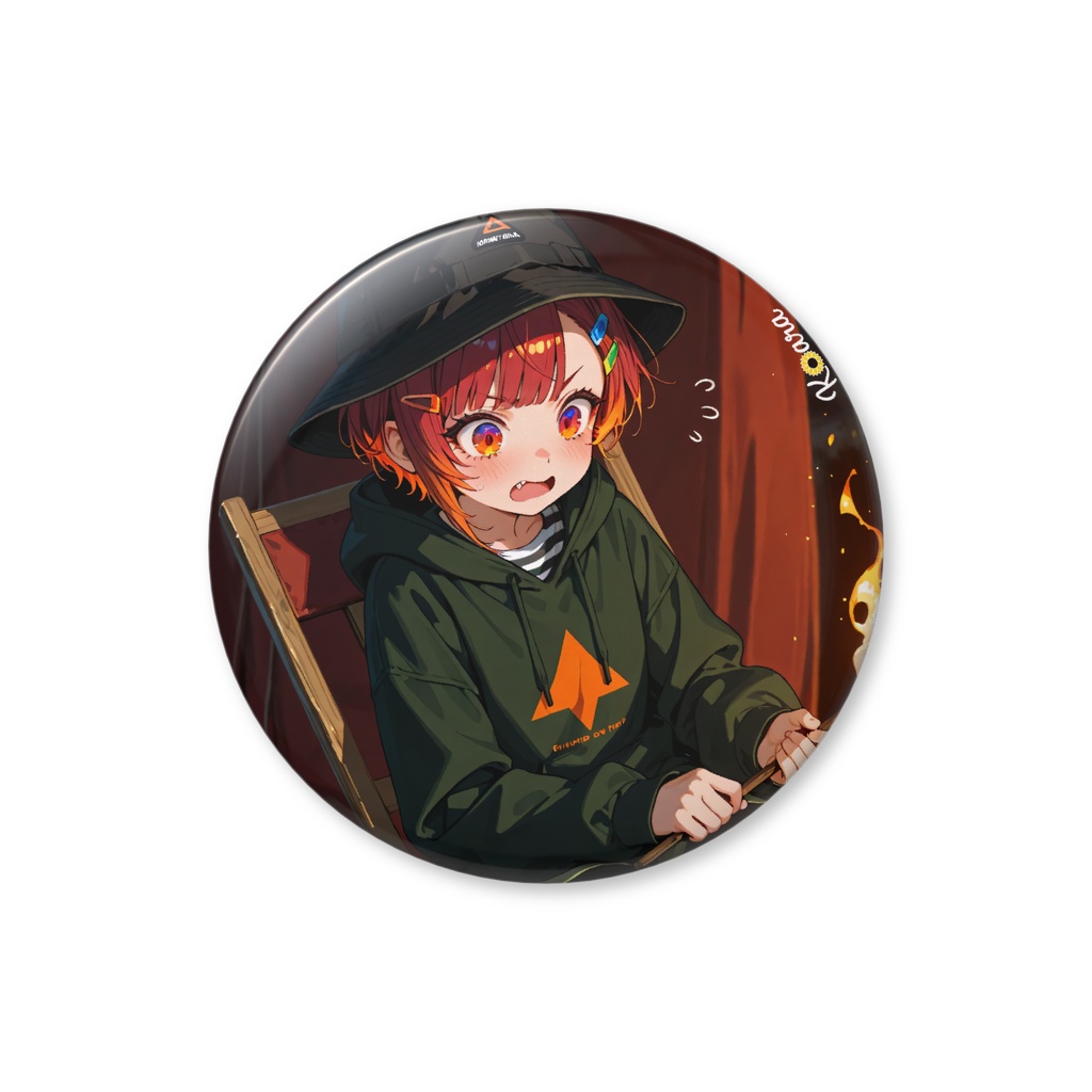 オリジナル缶バッジ 56mm キャンプガール