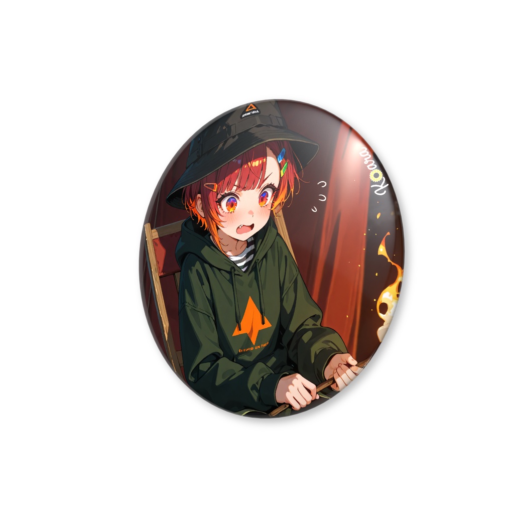 オリジナル缶バッジ 56mm キャンプガール