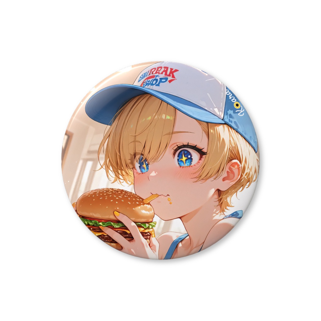 オリジナル缶バッジ 56mm ハンバーガー