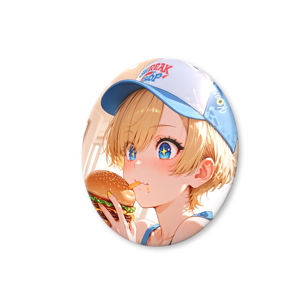 オリジナル缶バッジ 56mm ハンバーガー