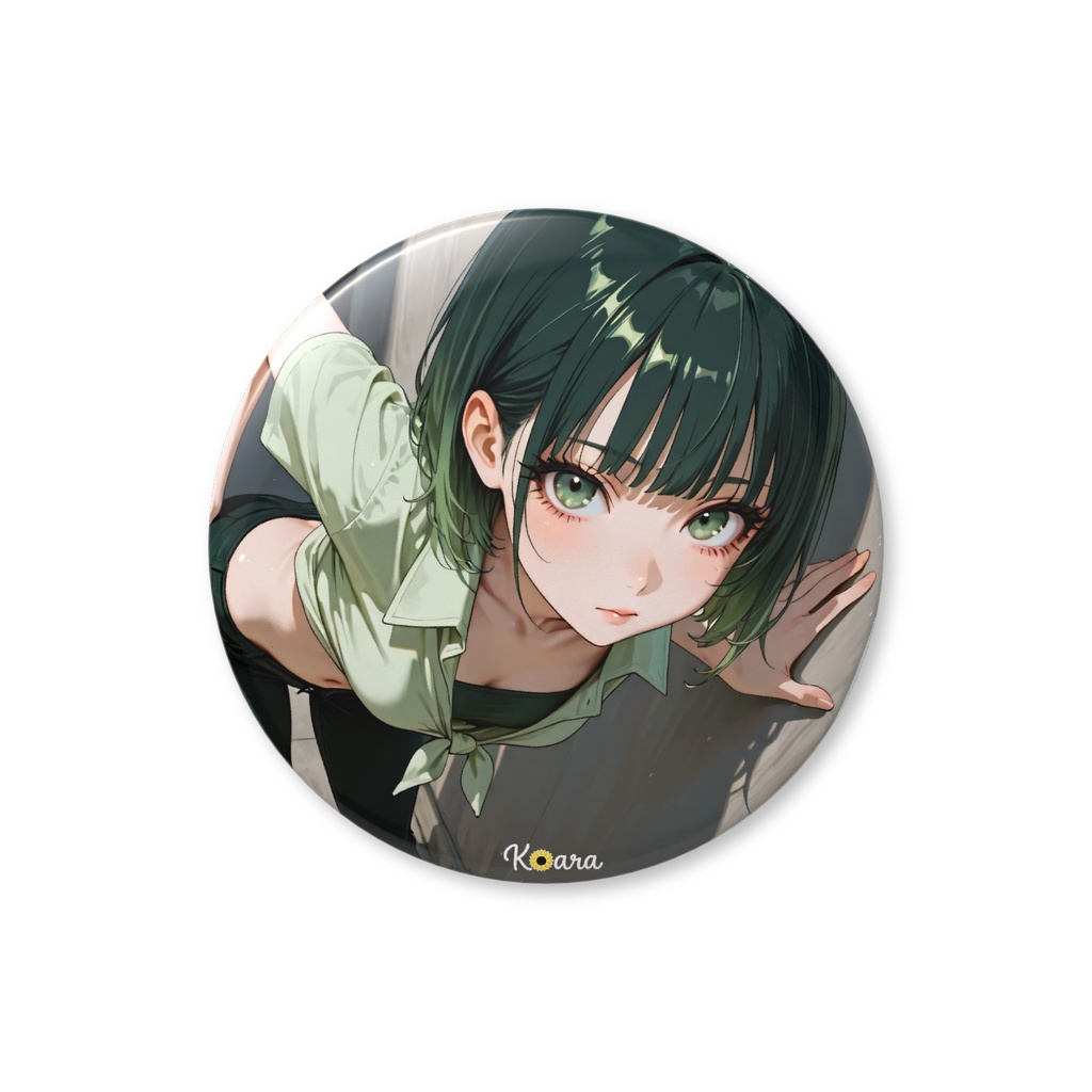 オリジナル缶バッジ 56mm タイフロントシャツ