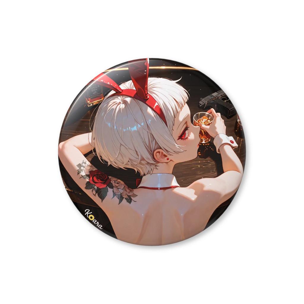 オリジナル缶バッジ 56mm ハードボイルドバニー