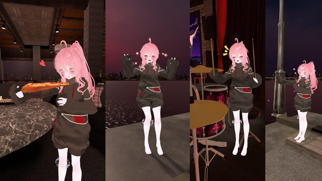 [舞夜 Maya] Neko Zip Hoodie offset