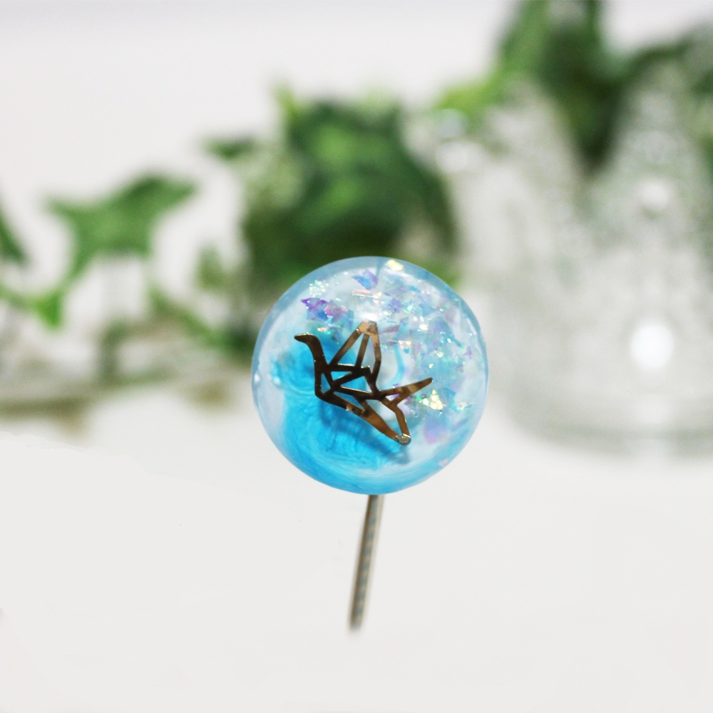 約束の鶴 ポニーフック(ヘアカフス)①