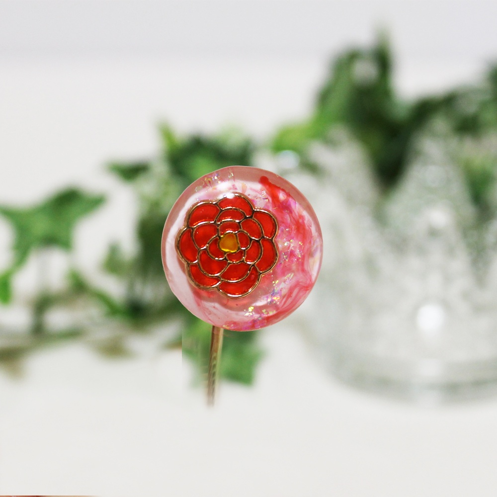 椿の姫 ポニーフック(ヘアカフス)②