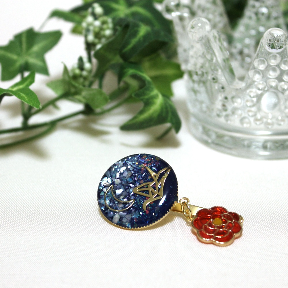 椿守の月 ポニーフック(ヘアカフス)③