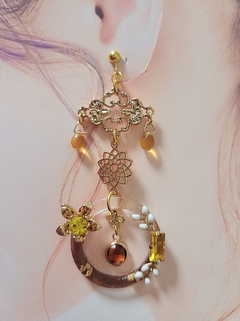 原神　鍾離　モチーフイヤリングピアス