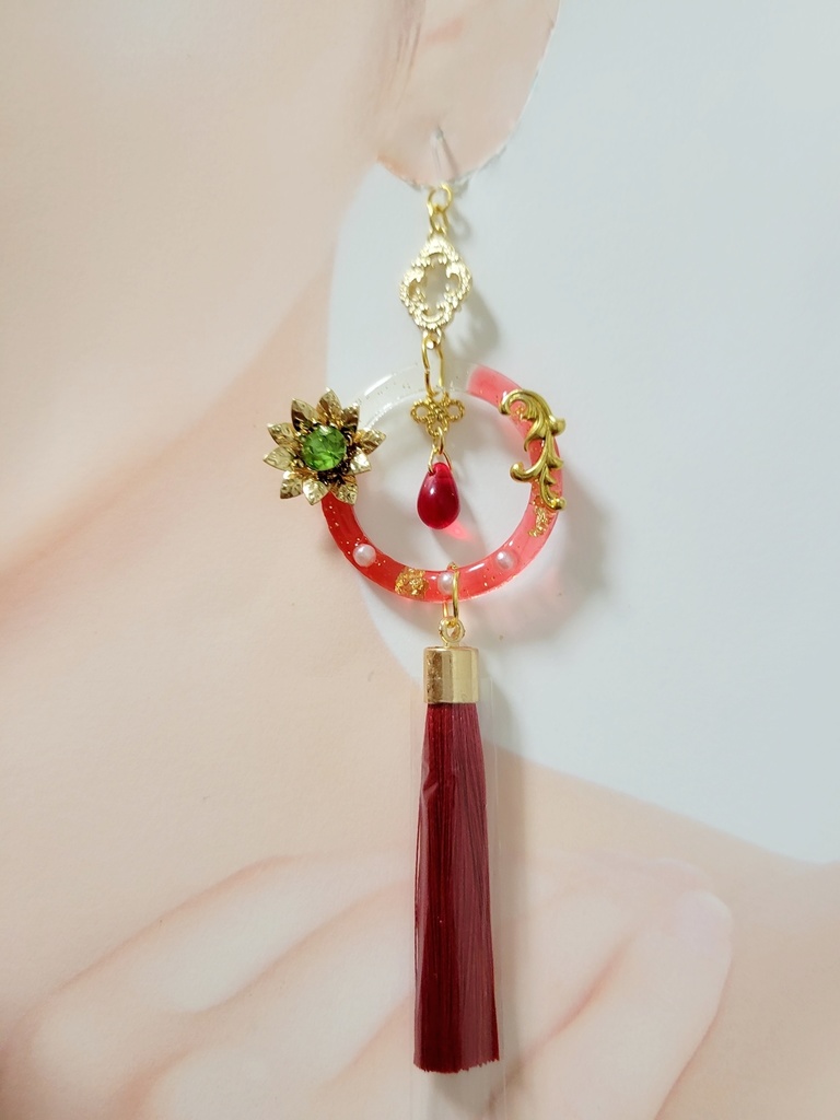 原神　煙緋　モチーフイヤリングピアス