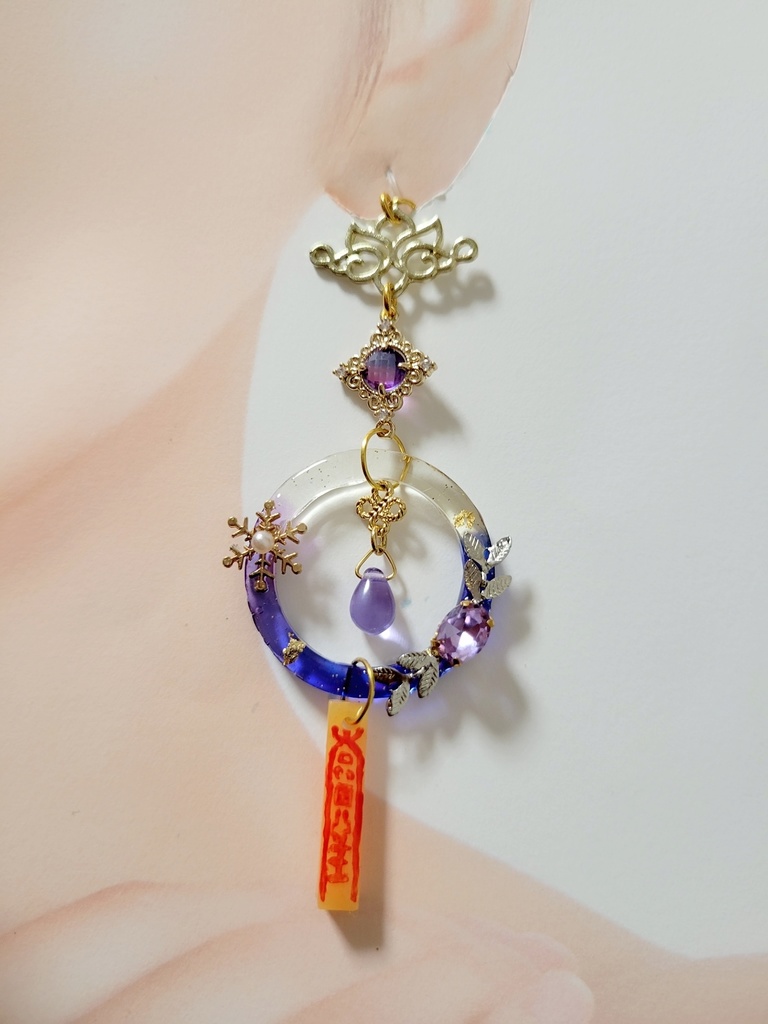 原神　七七　モチーフイヤリングピアス