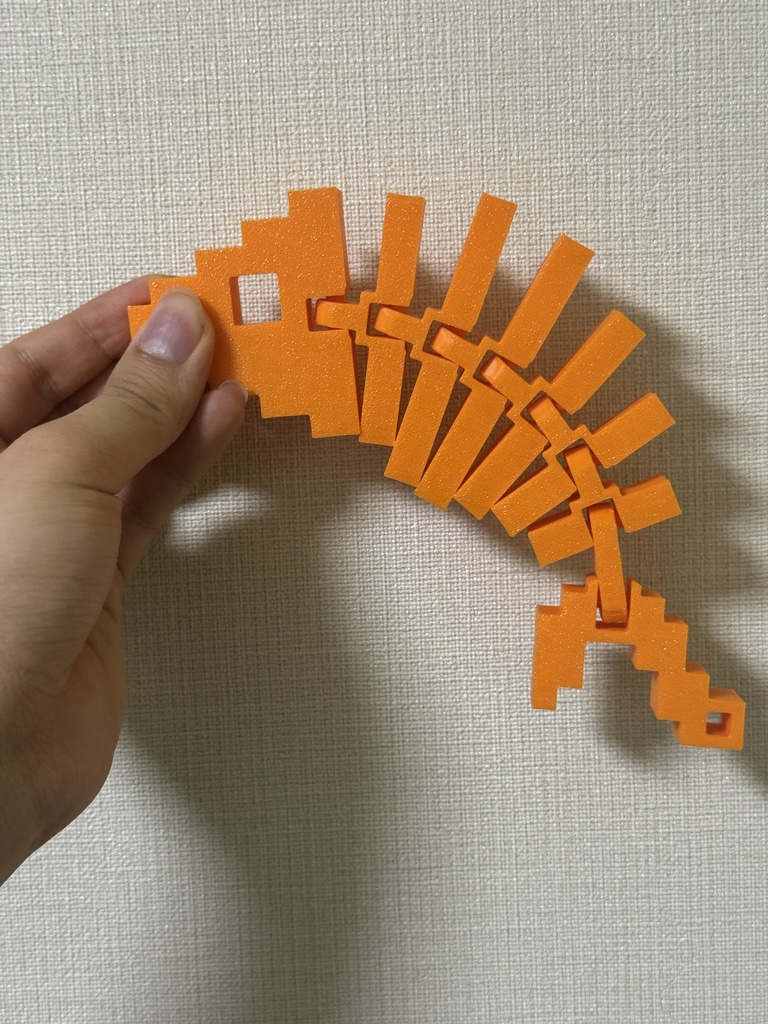 光る!ぐにゃぐにゃpixel魚ストラップ