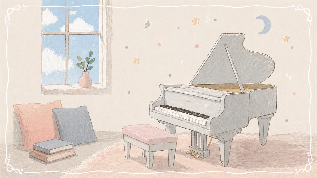 【フリーBGM】Piano Lullaby |　ふわふわなで癒し系なBGM