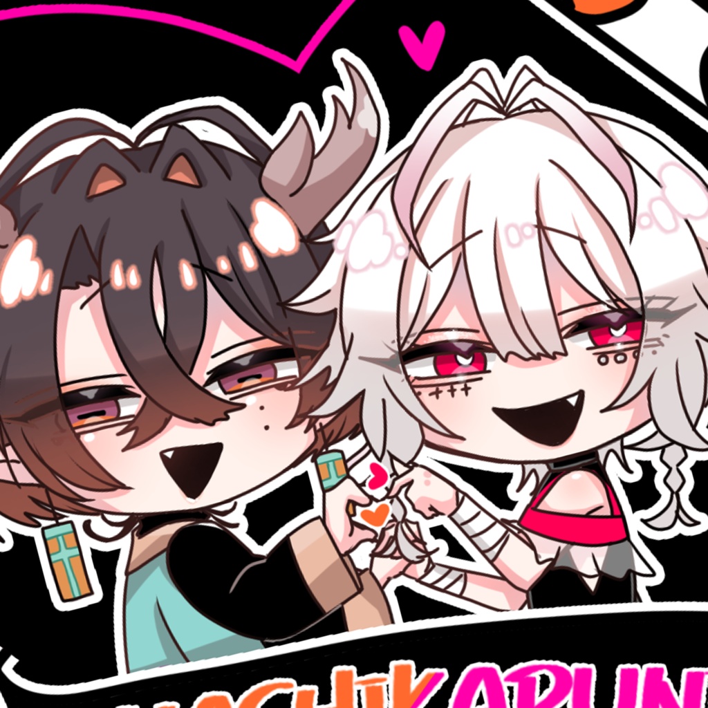 ［創作］なしかるね♡ハート型アクキー