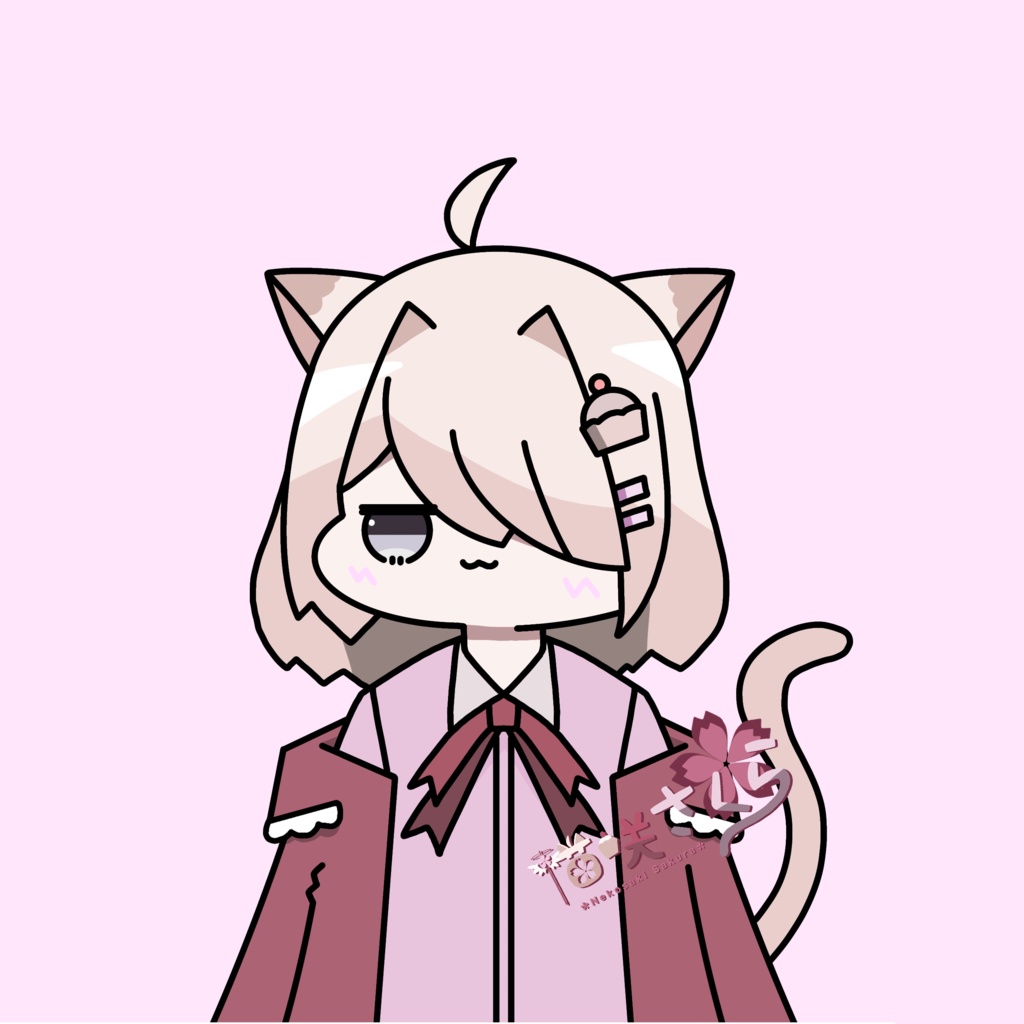 「猫咲さくら」白雪式ミニキャラ缶バッジ