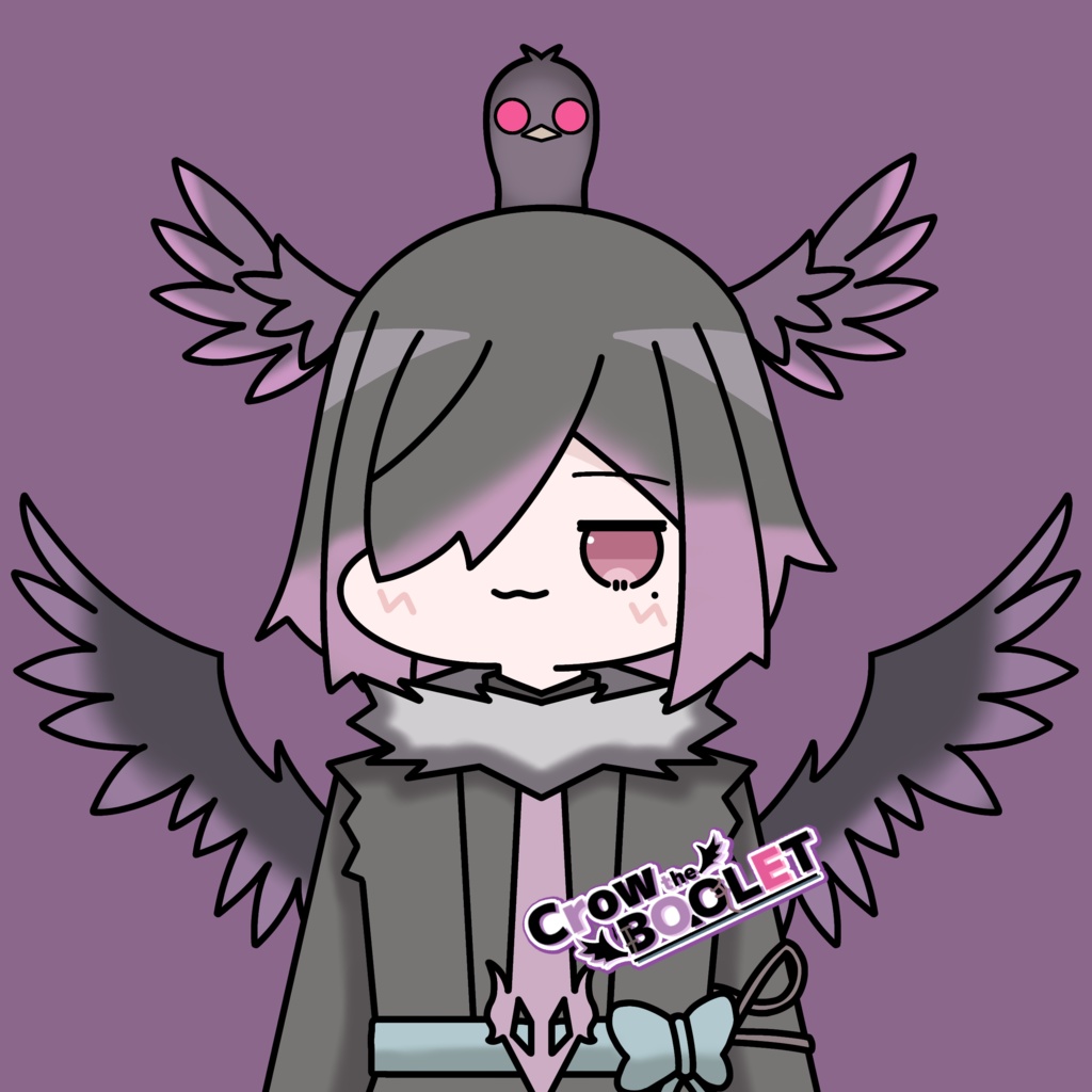 「Crow tha BOOLET」白雪式ミニキャラ缶バッジ