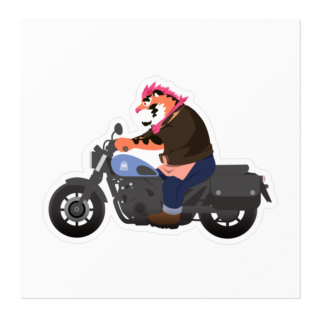 DNG総長とツーリングステッカー