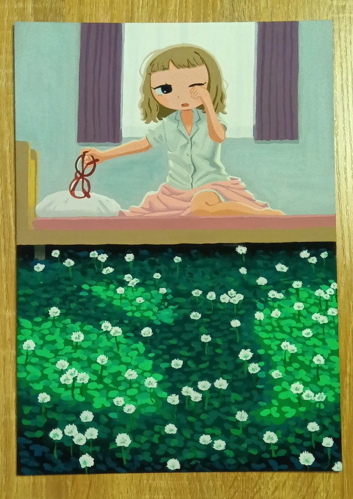 シロツメクサの絵　原画