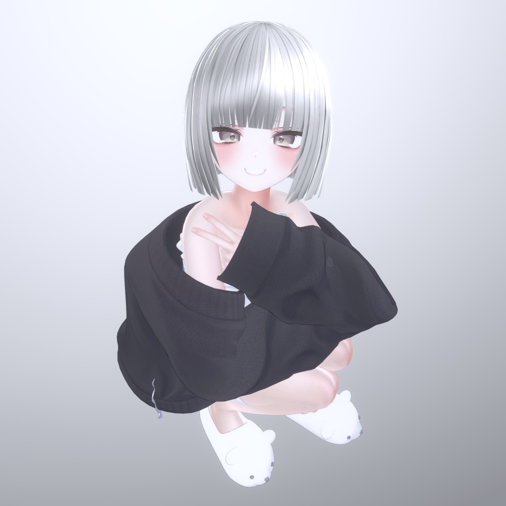 ぱっつんボブヘアー 9アバター対応