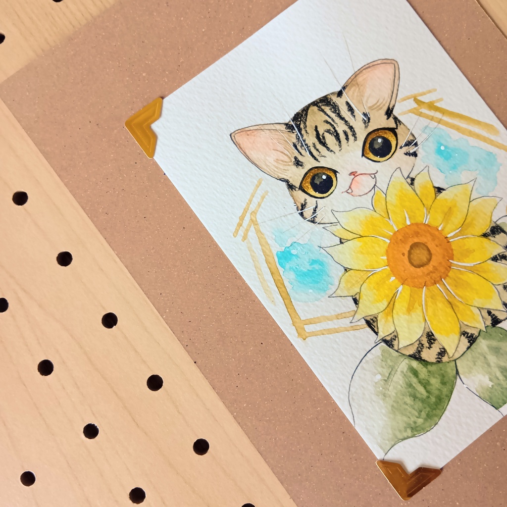 フレームレス原画『向日葵と・A』