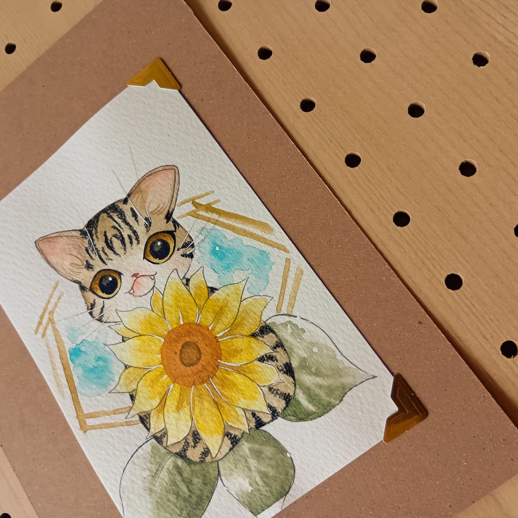 フレームレス原画『向日葵と・A』