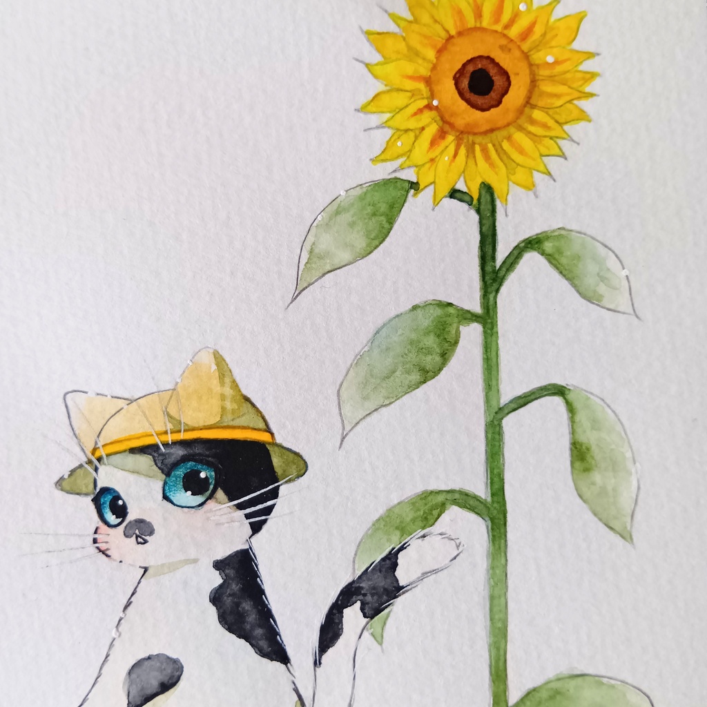 フレームレス原画②『向日葵と・B』