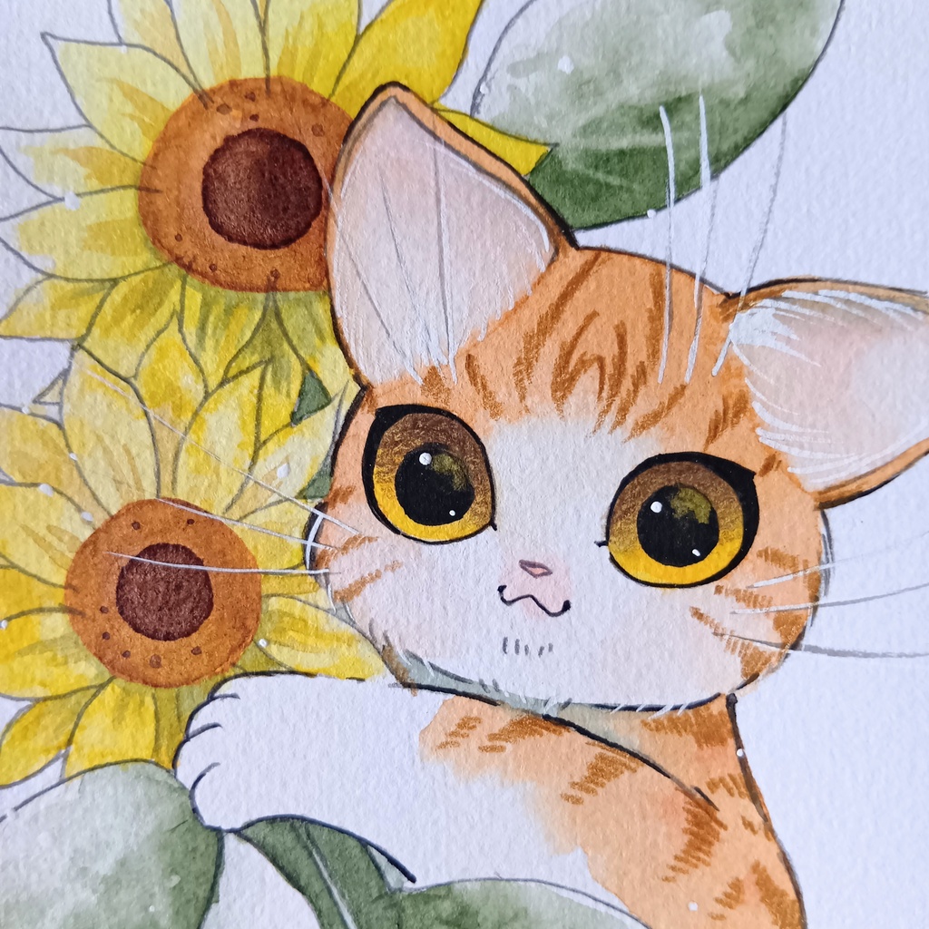 フレームレス原画③『向日葵と・C』