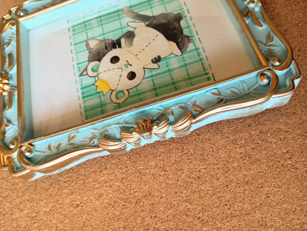 原画『黒猫とくまちゃん』