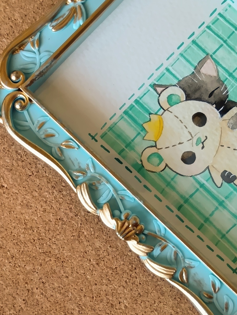 原画『黒猫とくまちゃん』