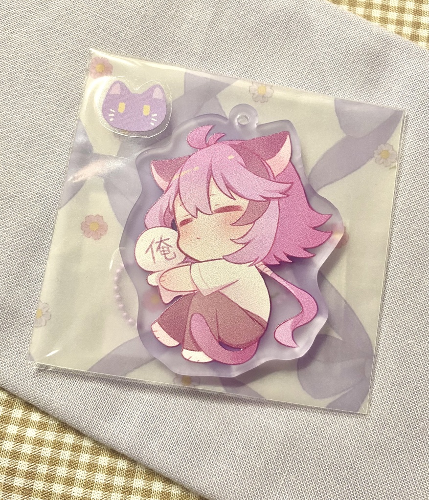 アクリルキーホルダー すやすや猫耳ムラサキくん