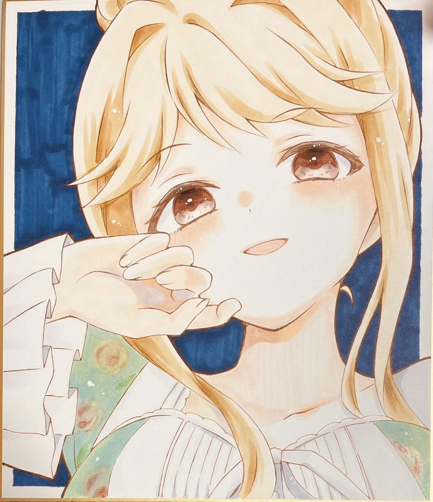 手描き色紙(中サイズ) 《周防桃子・天空橋朋花》